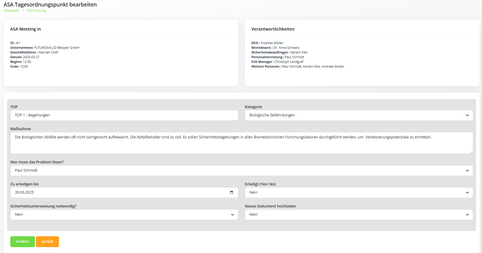 ASA Themen dokumentieren